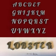 lobster uppercase 3d letters stl file printing model - threeding hobby sign alphabet 3dmodel 3dprint gadget decorations text font language 3dletters type fonts lettering 3dlettering write fusion360 homemade 3d print model - Mito3D