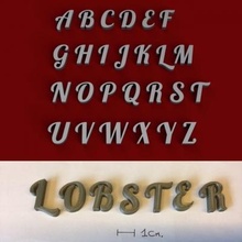 lobster uppercase 3d letters stl file 3D printing model, file, printable design, print, alphabet, 3dletters, letters, 3dprint, 3dmodel, text, font, fonts, words, type, language, decorations, gadget, lettering, 3dlettering, sign, hobby, homemade, fusion360, write 3d print model - Mito3D
