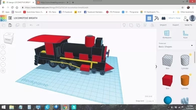 locomotive 3d printing model - threeding steam 3d print model - Mito3D