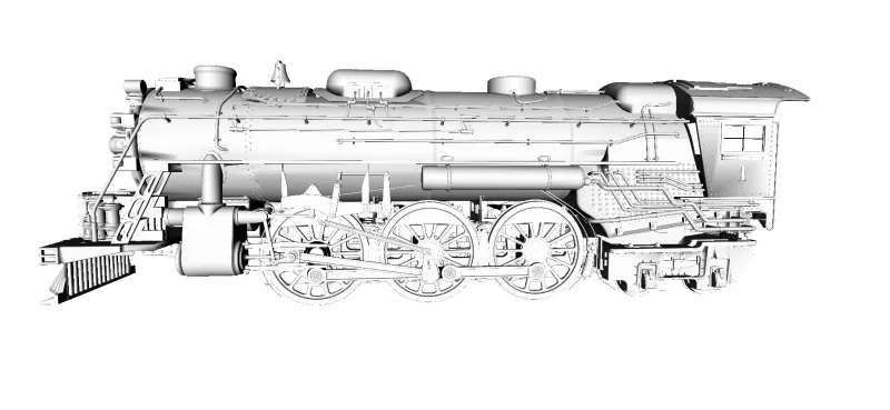 locomotive br norme classe 4 2 6 4t 3d impression modèle trio 3D print model - Mito3D