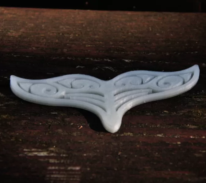 logo baleine clapet soulagement 3d impression modèle trio 3D print model - Mito3D