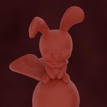 lovely rabbit art 3D printing model, file, printable design, 3d print, Rabbit 3d print model - Mito3D