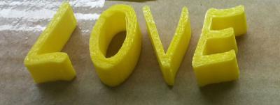 amore art La stampa 3D, modello, file di 3D stampabile la progettazione, 3d, Amore,parola,parole,lettere,lettera,romantico,cuore 3d print model - Mito3D