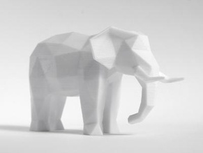 low poly elephant art 3D printing model, file, printable design, 3d print, LOW POLY, ARTS, SCULPTURES, FACETED, ANIMALS, DECORS, DESK TOYS, elephant, wildlife, safari, digital 3d print model - Mito3D
