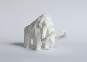 low poly mammoth art 3D printing model, file, printable design, 3d print, LOW POLY, MAMMOTH, ARTS, SCULPTURES, FACETED, ANCIENT, EXTINCTED, ANIMALS, DECORS, DESK TOYS, elephant, prehistoric 3d print model - Mito3D
