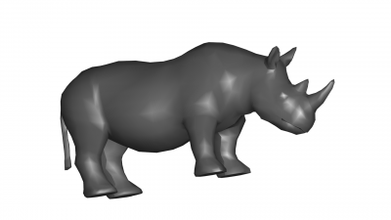 pobre rinoceronte 3d modelo 3D impressão Arquivo imprimível Projeto 3d print model - Mito3D