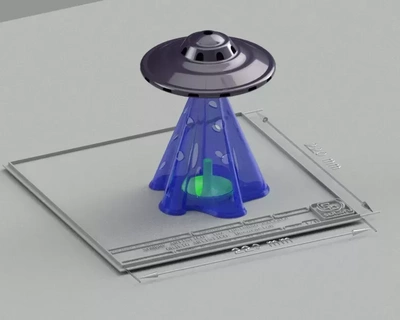 luz incienso estrate 3d impresión modelo l mpada luz incienso nave platillo vela 3d print model - Mito3D