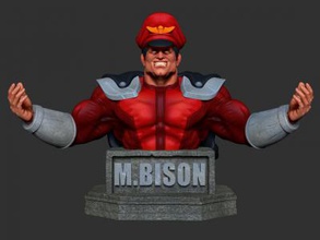 mbison toys games & hobby 3D printing model, file, printable design, 3d print, mbison, bison, streetfighter, capcom, videogames, figurine, statue, bust, man, people, toy, cartoon, anime, boss, villain, fight, martialarts, miniatures, street fighter 3d print model - Mito3D