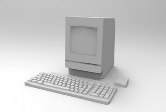 mac classic electrónica y tecnología 3D modelo de impresión, la impresión en archivo, imprimibles 3D, diseño 3d, Macintosh Classic, MAC computadora, tecnología, el 3d 3d print model - Mito3D