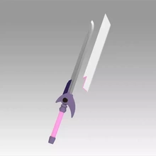 mágico niña lírico nanoha signum llamas espada 3d impresión modelo trío arma cosplay apuntalar 3d print model - Mito3D
