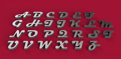 magneto font uppercase 3d letters stl file toys games & hobby 3D printing model, file, printable design, print, 3dletter, 3dletters, type, decoration, words, other, gadgets, agency, fonts, language, sign, symbol, letter, stlfile, 3dmodel, 3dprint, alphabet, letters, font, text 3d print model - Mito3D