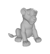 main character disney cartoon lion king - simba 3d printing model threeding 3d print model - Mito3D