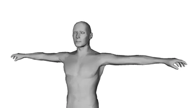 masculino cuerpo 3d impresión modelo trío forma 3d print model - Mito3D