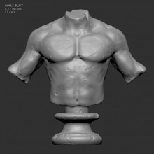 male bust miniature art 3D printing model, file, printable design, 3d print, 3d,cg,male,bust,zbrush,3dprint,miniature,print,art,sculptures 3d print model - Mito3D