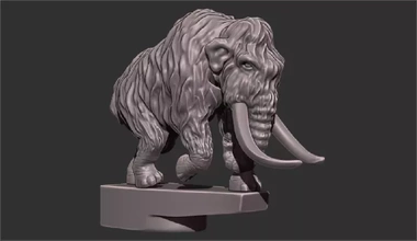 mamut başlık araba 3d baskı model üçleme Sanat heykel Araçlar dekor 3dprint yol minyatürler 3d print model - Mito3D