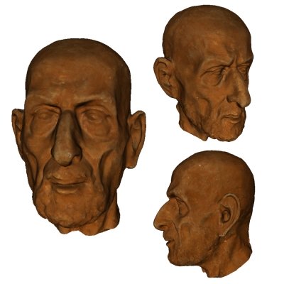 man's clay head art 3D printing model, file, printable design, 3d print, sculpture, art, man, head, 3D print model - Mito3D