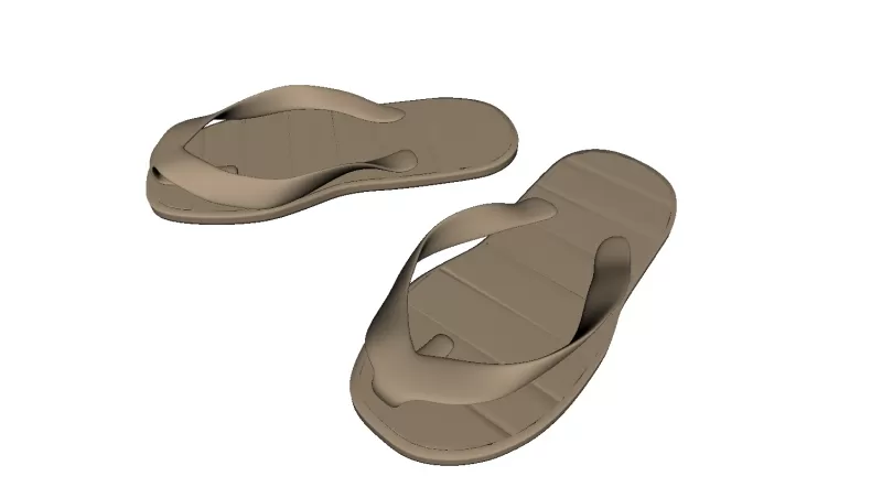 man's flip-flops 3d printing model - threeding flip 3D print model - Mito3D