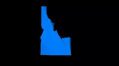 carte Idaho 3d impression modèle trio Etats Unis 3d print model - Mito3D