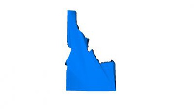 map idaho other things 3D printing model, file, printable design, 3d print, map, usa, state, Idaho 3d print model - Mito3D