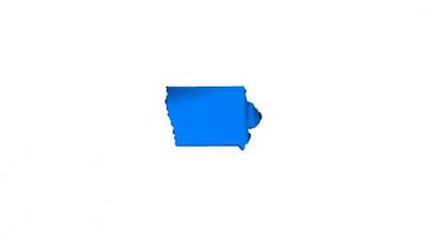 map iowa other things 3D printing model, file, printable design, 3d print, map, usa, state, Iowa 3d print model - Mito3D