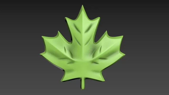 érable feuille 3d impression modèle trio mots clés symbole canada 3d print model - Mito3D