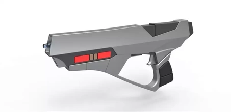 fregar rifle estrella emigrar dsp viajero 3d impresión modelo trío juguete imprimible pistola Star Trek ciencia ficción cosplay desintegrador apuntalar réplica láser espacio profundo nueve 3d print model - Mito3D
