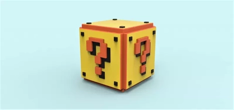 Mario Frage Würfel 3d Drucken Modell dreiding Spielzeug Replik 3d print model - Mito3D