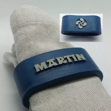 martin napkin ring lauburu 3d printing model - threeding customizable personalized names 3d print model - Mito3D