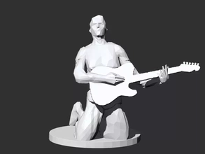 opaco bellamy 3d stampa modello treding chitarra roccia artista stella rock musa 3d print model - Mito3D
