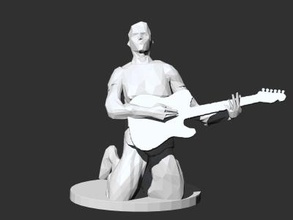 matt bellamy art 3D printing model, file, printable design, 3d print, matt,bellamy,rockstar,rock,muse,artist,guitar 3d print model - Mito3D