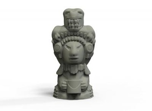 mayan statue art 3D printing model, file, printable design, 3d print, mayan,statue,sculpture,stone,aztec 3d print model - Mito3D