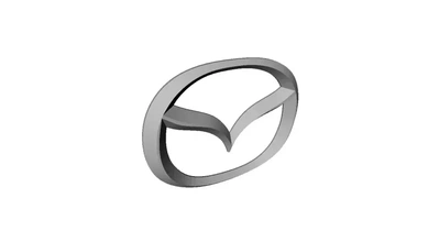 Mazda emblema 3d impressão modelo trio 3d print model - Mito3D