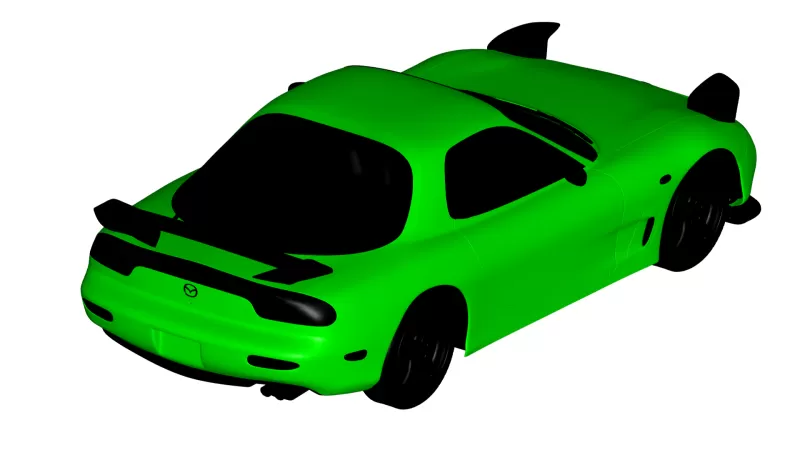 mazda rx7 1999 3d impression modèle trio 3D print model - Mito3D