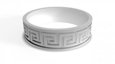 meandr ring art 001 fashion 3D printing model, file, printable design, 3d print 3d print model - Mito3D