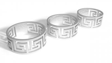 meandr ring pack arte 003 moda La stampa 3D, modello, file di 3D stampabile la progettazione, 3d, anello 3d print model - Mito3D
