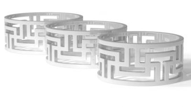 meandr ring pack arte 004 moda La stampa 3D, modello, file di 3D stampabile la progettazione, 3d, anello 3d print model - Mito3D