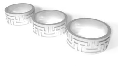 meandr ring pack arte 005 moda La stampa 3D, modello, file di 3D stampabile la progettazione, 3d, anello 3d print model - Mito3D