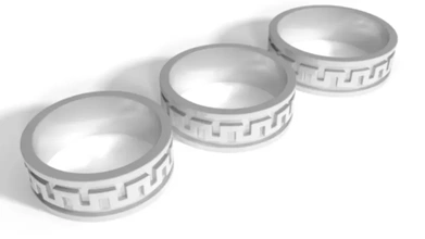 meandro anel pacote arte 007 3d impressão modelo trio 3d print model - Mito3D