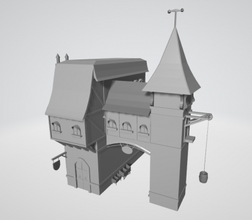 la maison médiévale de l'architecture 3D modèle d'impression, l'impression fichier, imprimable modèle, en conception, d'impression 3d, maison, médiévale, chevalier, personnes âgées, obj 3d print model - Mito3D