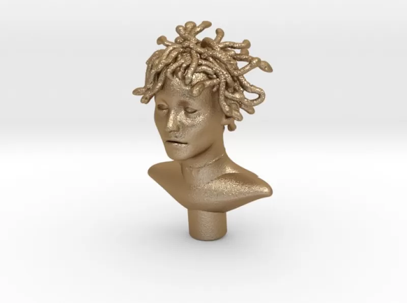 medusa busto 3d impresión modelo trío escultura mujer monstruo 3D print model - Mito3D