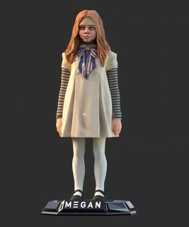 megan m3gan 3d impresión modelo niña muñeca robot decoración proteger androide horror película ai estatua 3d print model - Mito3D