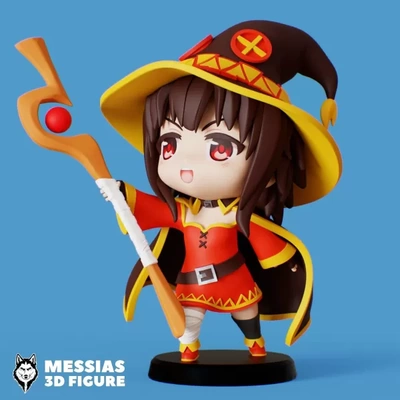 megumin chibi 3d drucken modell drucken dreiding stichworte printing sammlerstück kunst niedlich charakter anime fan shop personalisiert figur high quality anpassbar bezaubernd sammlerstücke kreativ ausdruck charmant einzelheiten zahl konosuba magisch explosion ikonisch hexe hut 3d print model - Mito3D