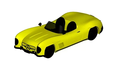 Mercedes benz 300 sl 3d baskı model üçleme 3d print model - Mito3D