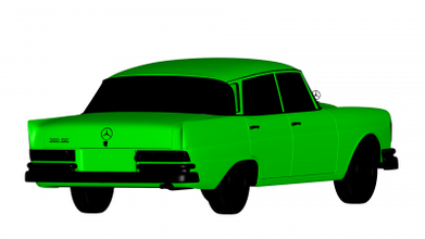 mercedes benz 300se 1965 motors & transport 3D printing model, file, printable design, 3d print, Mercedes Benz 300SE 3d print model - Mito3D