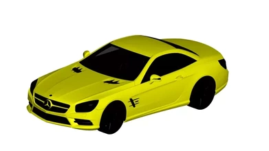 Mercedes benz sl 3d baskı model üçleme 3d print model - Mito3D