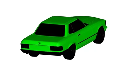 Mercedes benz sl coupe 1972 3d baskı model üçleme 3d print model - Mito3D