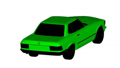 mercedes benz sl coupe 1972 motors & transport 3D printing model, file, printable design, 3d print, Mercedes Benz SL 3d print model - Mito3D
