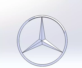 Mercedes logo 3d baskı model üçleme araba Yazdır hızlı eski otomotiv mercedes benz 3d print model - Mito3D
