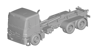 mercedes caminhão 3d impressão modelo trio 3d print model - Mito3D
