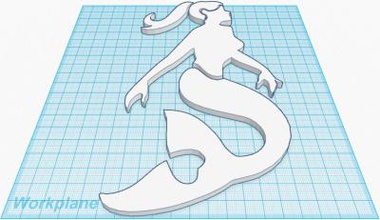 mermaid pony tail & heart fin other things 3D printing model, file, printable design, 3d print, Mermaid with Pony Tail Heart Fin 3d print model - Mito3D